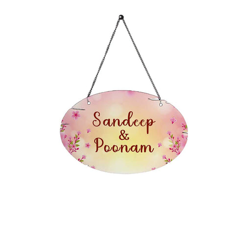 Floral Personalised Wall Hanging - Uncommongifts.in